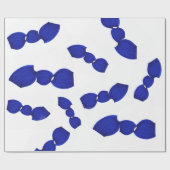 Grafisches Muster blau Geschenkpapier Cadeaupapier (Vlak)