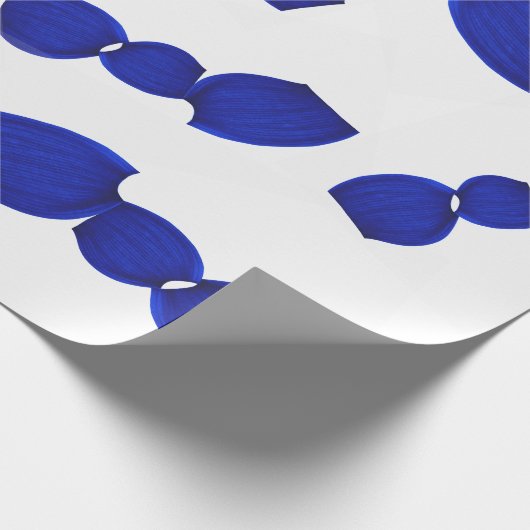 Grafisches Muster blau Geschenkpapier Cadeaupapier (Hoek)