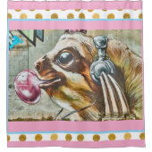 Grafiti Sloth Teen douchegordijn - Pop (Voorkant)