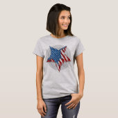 Grafitti American Flag Star T-shirt (Voorkant volledig)