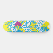 Grafitti Aqua-Paars Skateboard (Horizontaal)