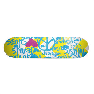 Grafitti Aqua-Paars Skateboard