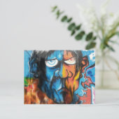 Grafitti Art Briefkaart (Staand voorkant)