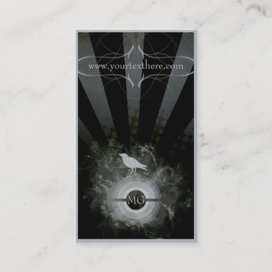 Grafitti Burst Crow Grunge Artist Visitekaartje (Voorkant)