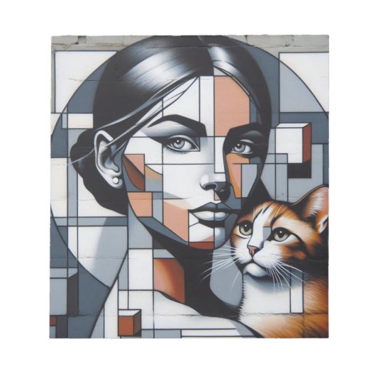 Grafitti Cat Lady Notitieblok (Voorkant)