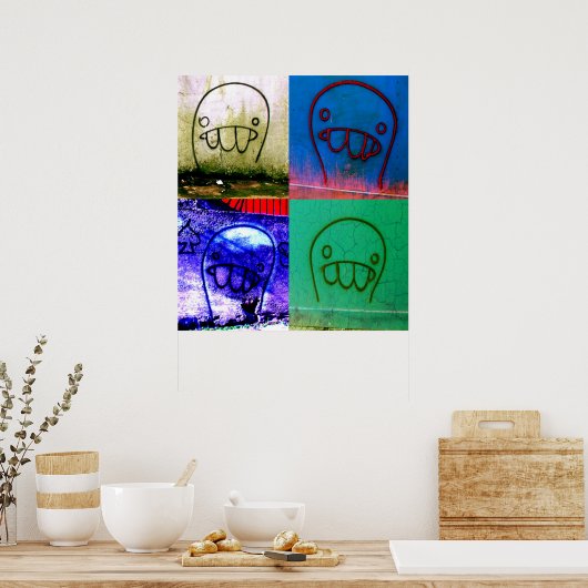 Grafitti Characters Canvas Poster (Keuken)