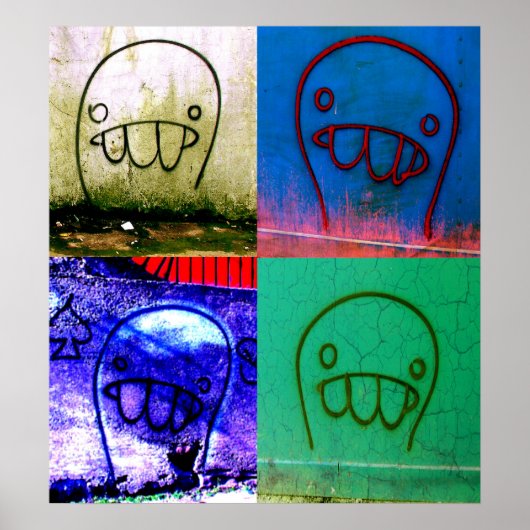 Grafitti Characters Canvas Poster (Voorkant)