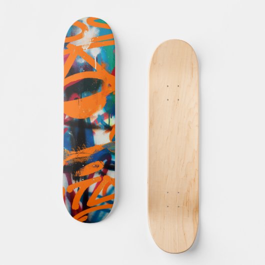 Grafitti en Street Art Persoonlijk Skateboard (Voorkant)