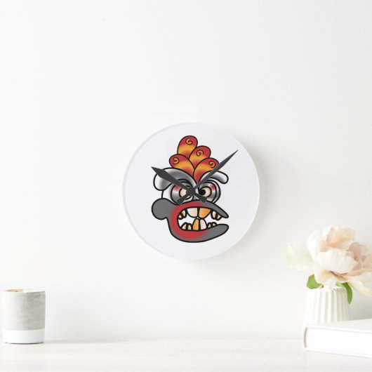 Grafitti Face Ronde Klok (Huis)