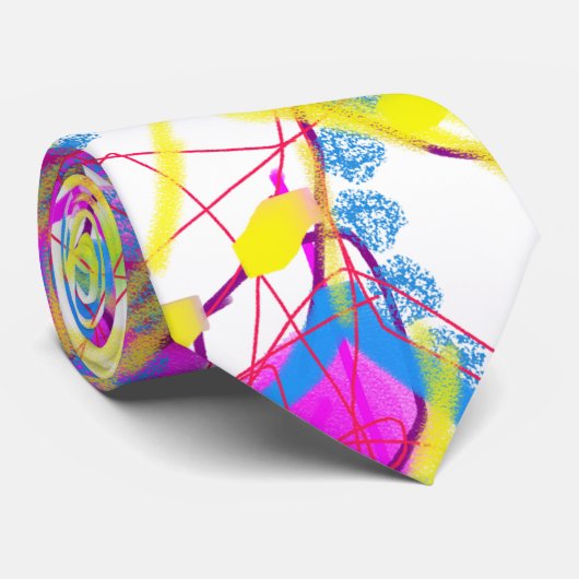 Grafitti geïnspireerd Woo Stropdas (Opgerold)