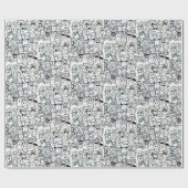 GRAFITTI GELUKKIG MONSTER wrapping papier (Vlak)