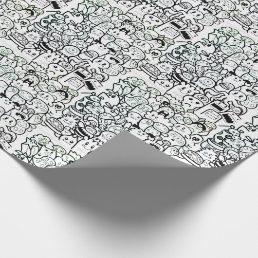 GRAFITTI GELUKKIG MONSTER wrapping papier (Hoek)