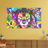 Grafitti Lion Canvas Afdruk (Insitu (Woonkamer))