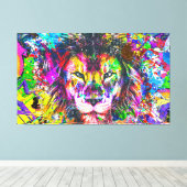 Grafitti Lion Canvas Afdruk (Insitu (Houten vloer))