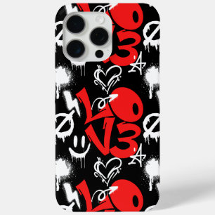 grafitti LOVE B. Black BG iPhone 15 Pro Max Hoesje