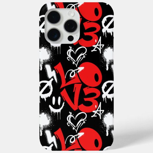 grafitti LOVE B. Black BG Case-Mate iPhone Case (Achterkant)
