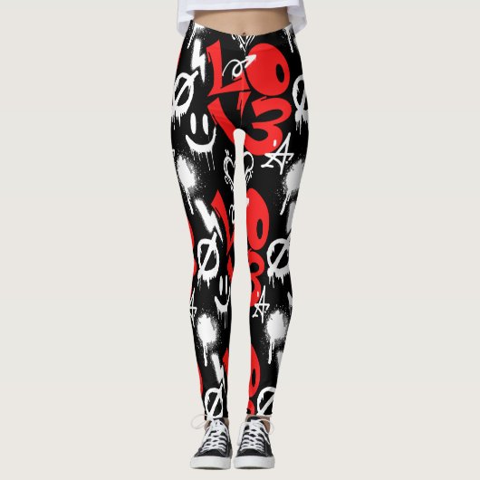 grafitti LOVE B. Black BG Leggings (Voorkant)