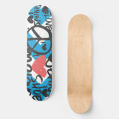 Grafitti Lt. Roze Persoonlijk Skateboard (Voorkant)