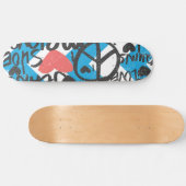 Grafitti Lt. Roze Persoonlijk Skateboard (Horizontaal)