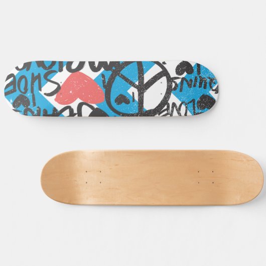 Grafitti Lt. Roze Persoonlijk Skateboard (Horizontaal)