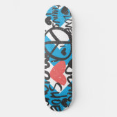 Grafitti Lt. Roze Persoonlijk Skateboard (Voorkant)