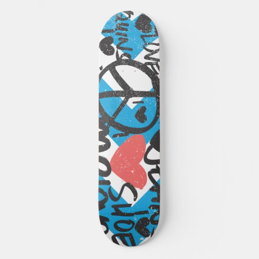 Grafitti Lt. Roze Persoonlijk Skateboard (Voorkant)