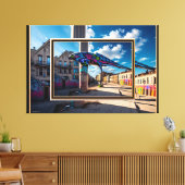 Grafitti Stadt Canvas Afdruk (Insitu (Woonkamer))