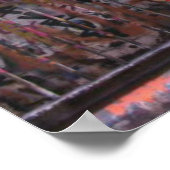 Grafitti - Street Art - Hosiers Lane - Melbourne Poster (Hoek)