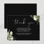 Grafkrans Bloemstuk Levend Groen Bedankkaart (Voorkant / Achterkant)