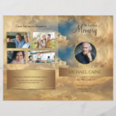 Grafmap Uitvaartprogramma Template Gouden Lucht (Voorkant)