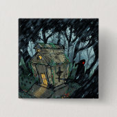 Grafmonument en de Kraai Vierkante Button 5,1 Cm (Voorkant)