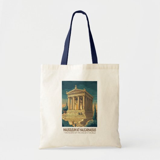 Grafmonument van Halicarnassus 7 Wereldwonderen Tote Bag (Voorkant)