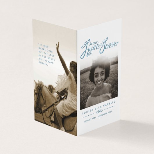 Grafplechtigheid in onze harten voor altijd blauwe kaart (Buitenkant)