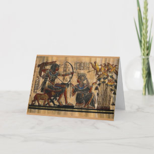 Grafschildering op papyrus kaart