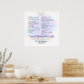Grafschrift Gedicht Watercolor Herdenking Poster (Keuken)