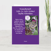 Grafschrift van schrijvende engel kaart (Achterkant)