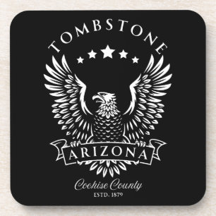 Grafsteen Cochise County Arizona Vintage Adelaar Bier Onderzetter