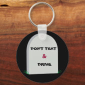 grafsteen, DON-T-TEKST & DRIVE-sleutelhanger Sleutelhanger (Voorkant)