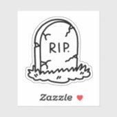 Grafsteen doodle sticker (Vel)