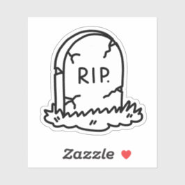 Grafsteen doodle sticker