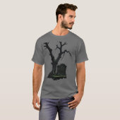 Grafsteen en boom t-shirt (Voorkant volledig)