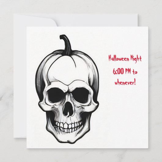 Grafsteen en schedel kaart (Achterkant)