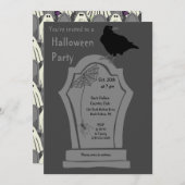 Grafsteen Grafische Custom Halloween Party Kaart (Voorkant / Achterkant)