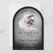 Grafsteen Skull RIP Enkele Leven Bachelorette Fees Kaart (Voorkant)