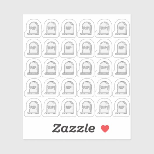 Grafsteen Tombstone Bujo Planner Sticker (Vel)