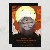 Grafsteen Volle Maan Halloween Kaart (Voorkant / Achterkant)