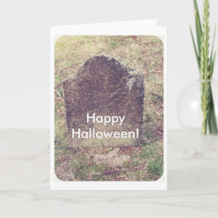 Grafsteen voor Halloween, Prettig Halloween! Kaart