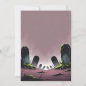 Grafstenen Halloween Party Kaart (Achterkant)