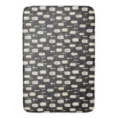 Grafstenen, kaarsen en kruisen in de schemering badmat (Voorkant Verticaal)