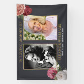 Grafstuk Bloem 2 Foto Herdenking van het Leven Spandoek (Verticaal)